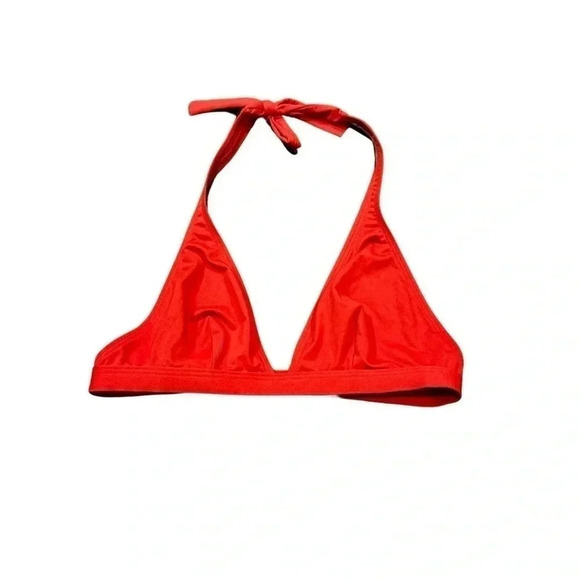 DnuD Paris 2 Piece Bikini Swimsuit: Essential Triangle Neck Bra+Panties Scarlet - Picture 5 of 12